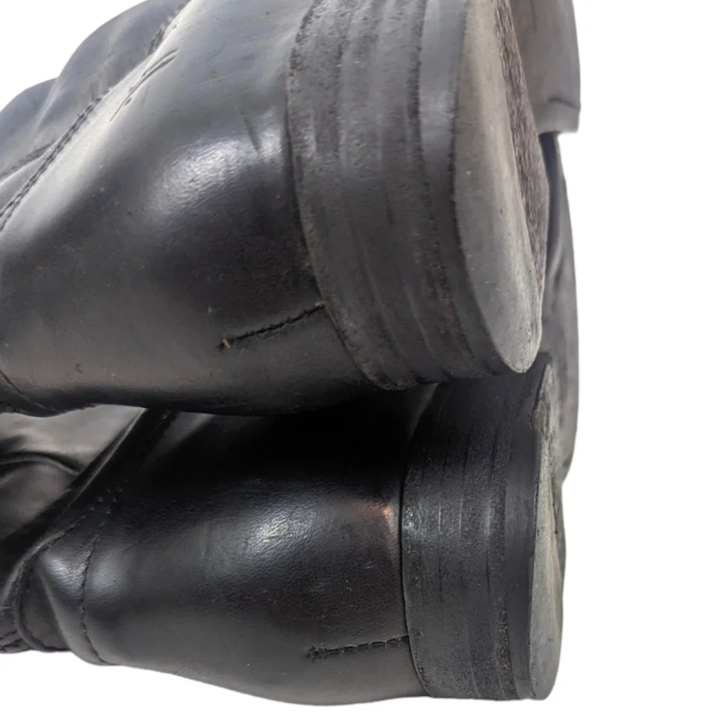 Frye Melissa Button Tall Leather Riding Boots Equestrian Boot Womens 7.5 Black - Picture 14 of 15